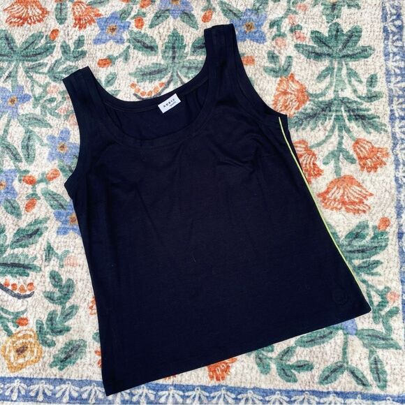 Akris Punto Black Cotton Tank Top Knit Size 6 Minimalist - Picture 1 of 9